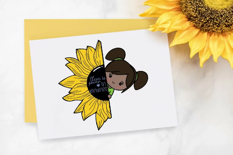 There is power in kindness - dark skin kawaii girl