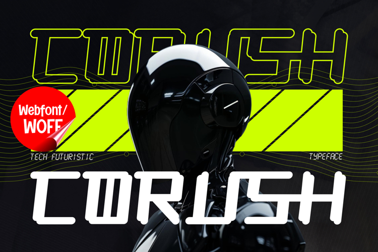 Corush | Sci-Fi Futuristic Webfont for Modern Digital Design