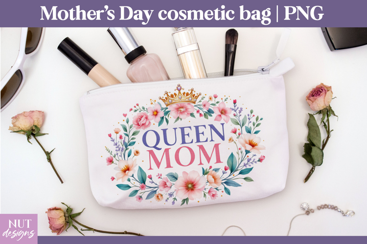 Queen Mom Cosmetic Bag mom gift Mothers day makeup bag