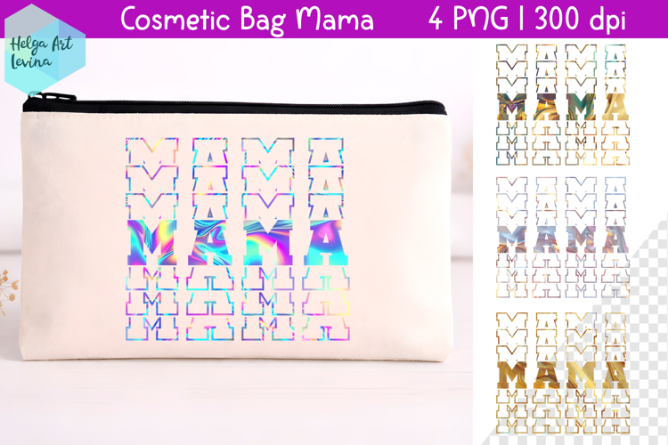 Cosmetic bag MAMA, mothers day makeup bag