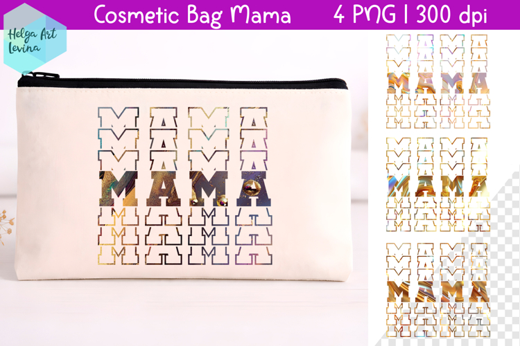 Cosmetic bag MAMA, mothers day makeup bag