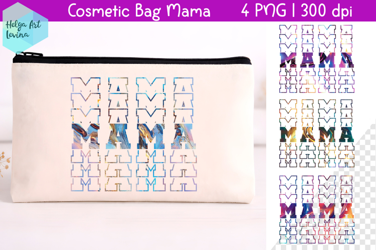 Cosmetic bag MAMA, mothers day makeup bag