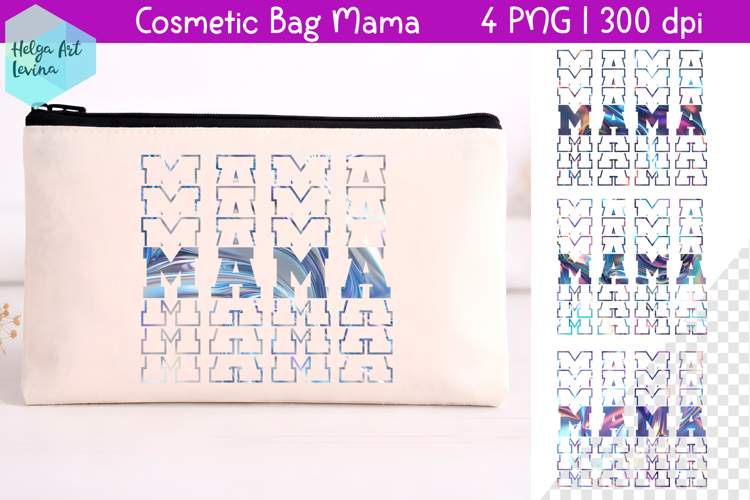 Cosmetic bag MAMA, mothers day makeup bag