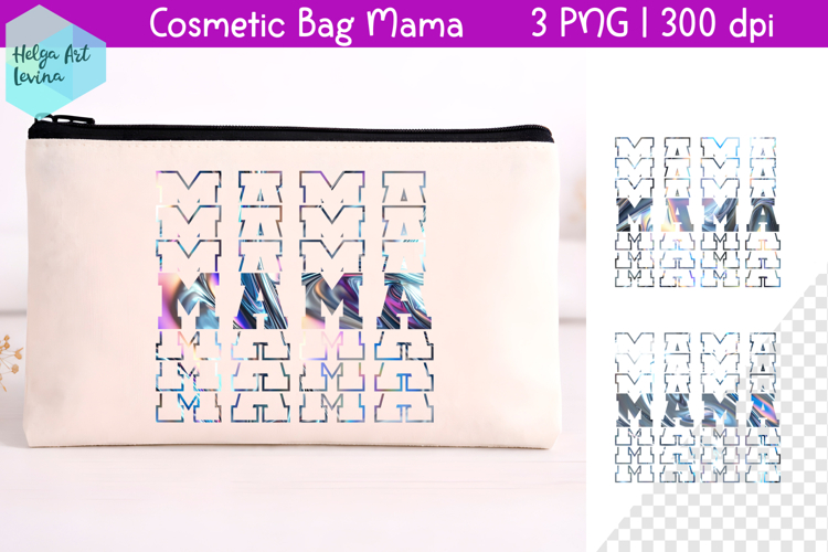 Cosmetic bag MAMA, mothers day makeup bag