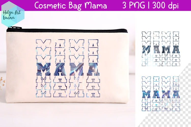 Cosmetic bag MAMA, mothers day makeup bag