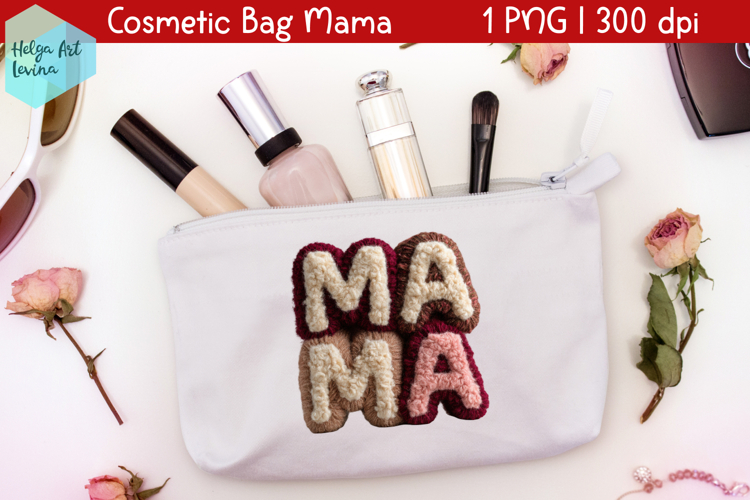 Cosmetic bag MAMA, mothers day makeup bag