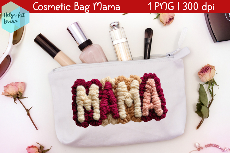 Cosmetic bag MAMA, mothers day makeup bag