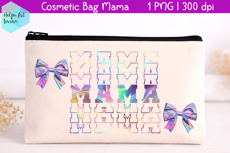 Cosmetic bag MAMA, mothers day makeup bag