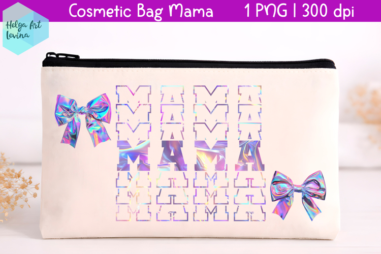 Cosmetic bag MAMA, mothers day makeup bag