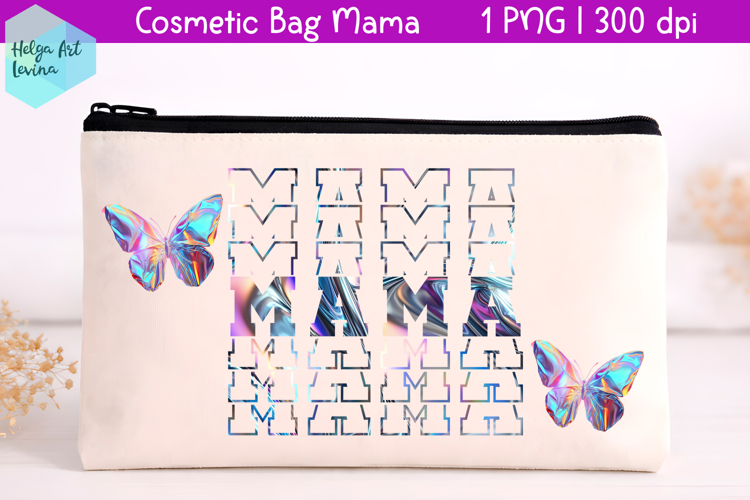 Cosmetic bag MAMA, mothers day makeup bag