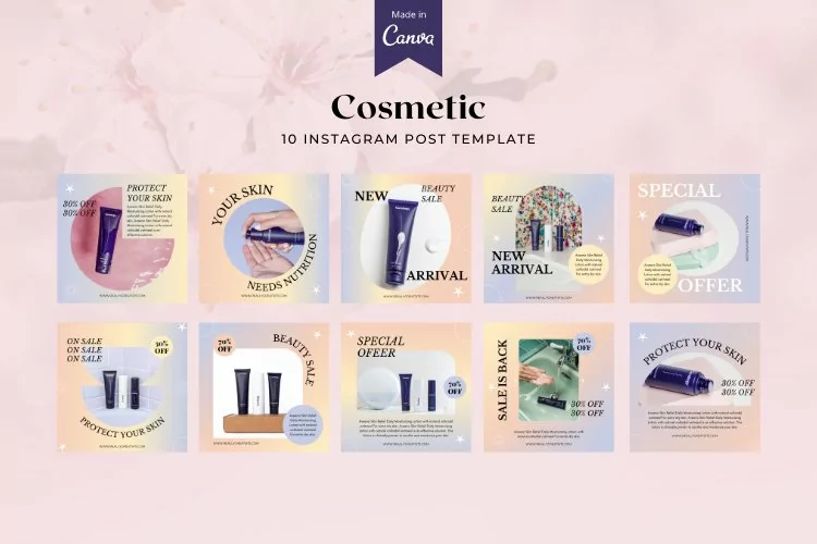 Cosmetics instagram post Canva