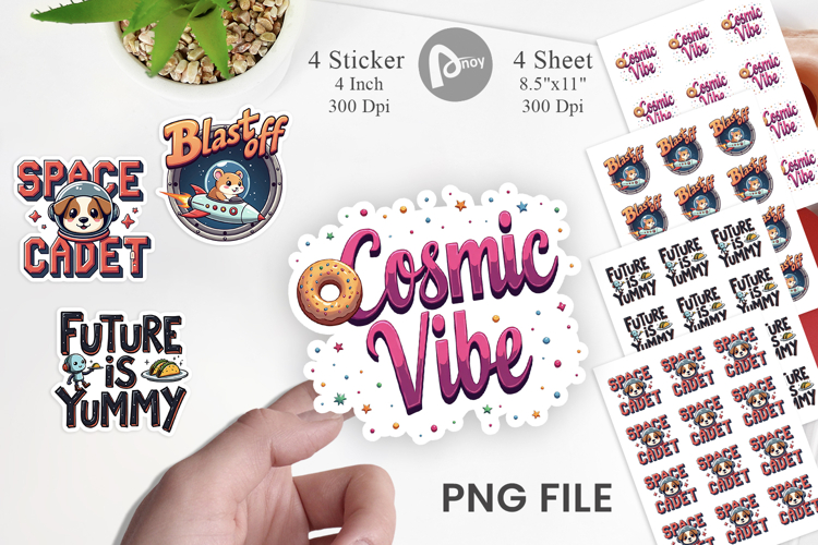 Cosmic Space Quotes Sticker