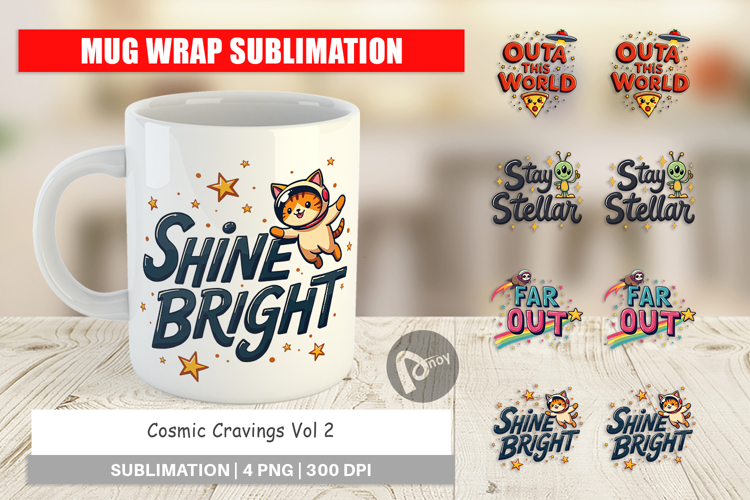 Cosmic Space Quotes Mug Wrap