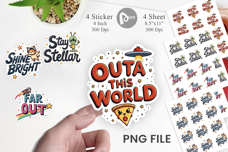 Cosmic Space Quotes Sticker