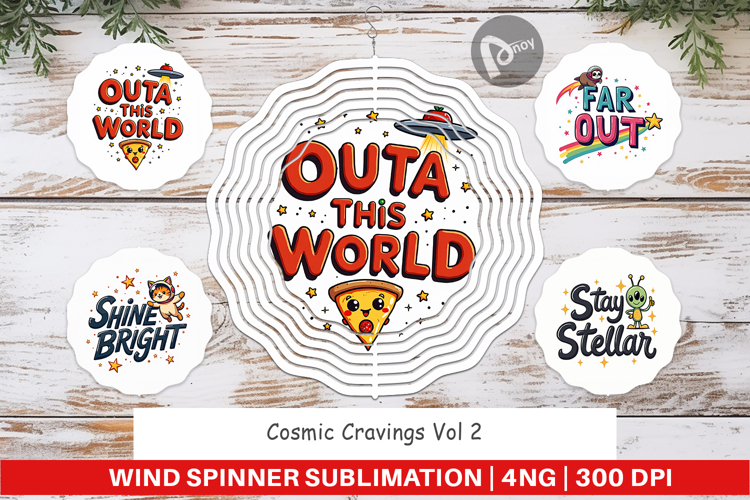 Cosmic Space Quotes Wind Spinner