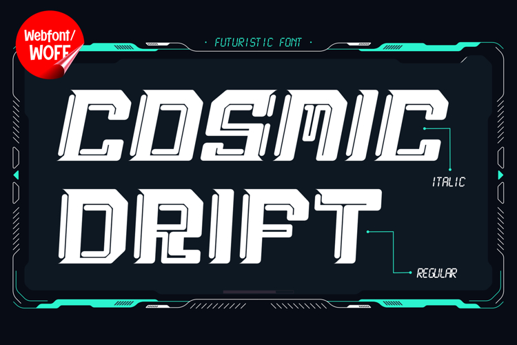 Cosmic Drift | Italic Futuristic Webfont for Modern Websites