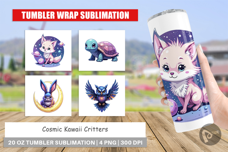 Tumbler Cosmic Kawaii Critters