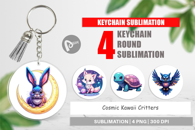 Keychain Cosmic Kawaii Critters