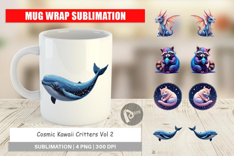 Mug Wrap Cosmic Kawaii Critters