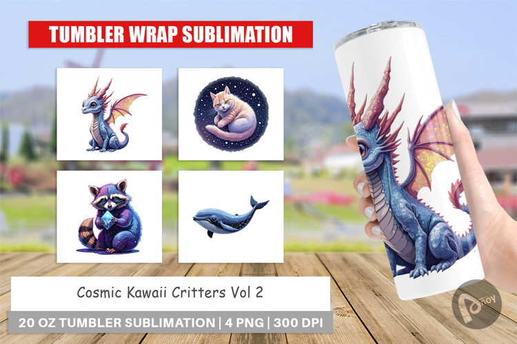 Tumbler Cosmic Kawaii Critters