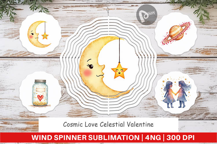 Cosmic Love Valentine Wind Spinner