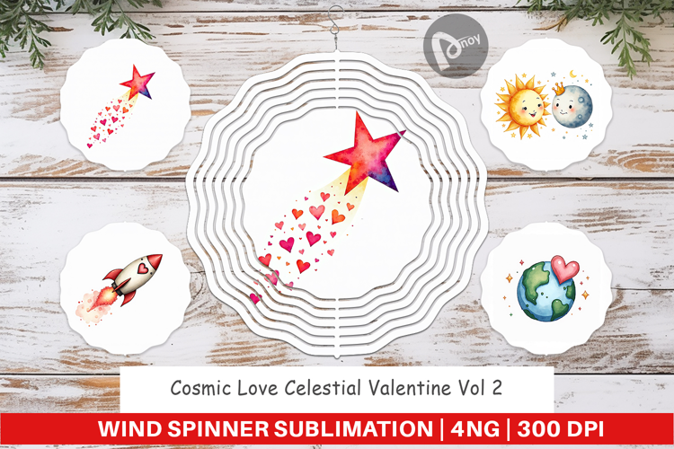 Cosmic Love Valentine Wind Spinner