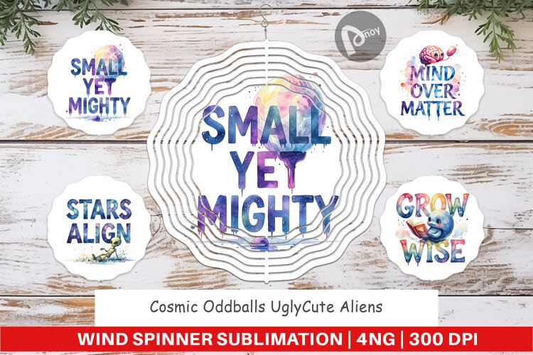 Alien Wisdom Quote Wind Spinner example image 1