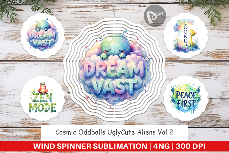 Alien Wisdom Quote Wind Spinner
