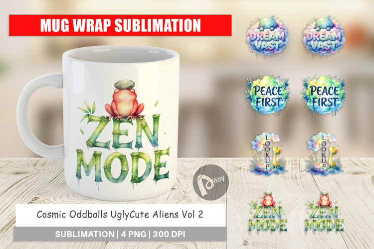 Alien Wisdom Quote Mug Wrap example image 1