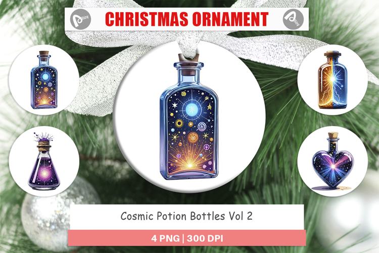 Ornament Cosmic Potion Bottles