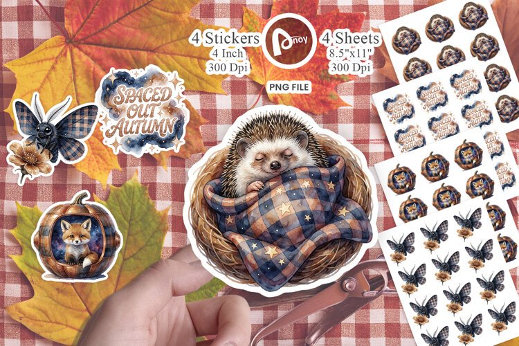 Space Autumn Forest Sticker example image 1