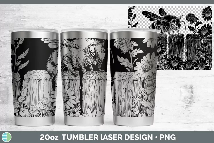 Cottage Bee Laser 20oz Tumbler Sublimation Tumbler Designs