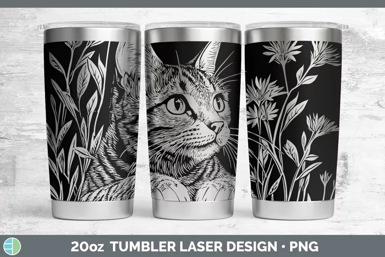 Cottage Bengal Cat Laser 20oz Tumbler Sublimation Tumbler De