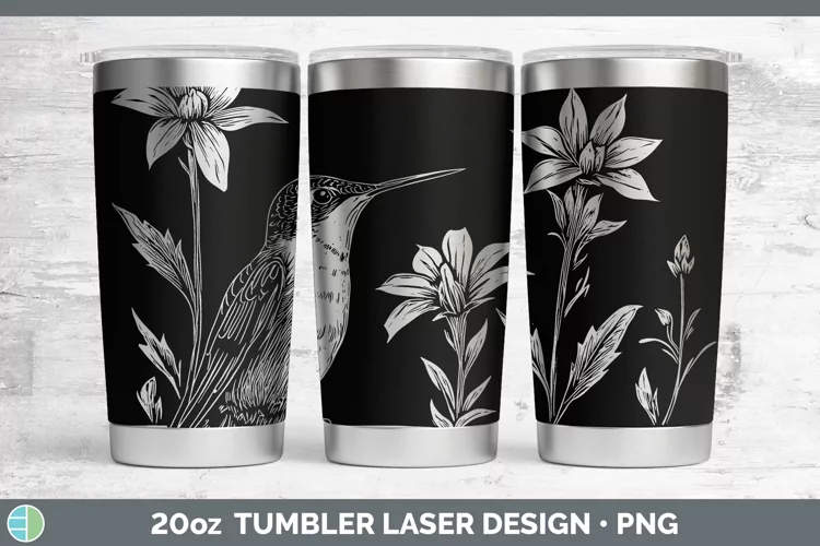 Cottage Birds Hummingbird Laser 20oz Tumbler Sublimation Tum
