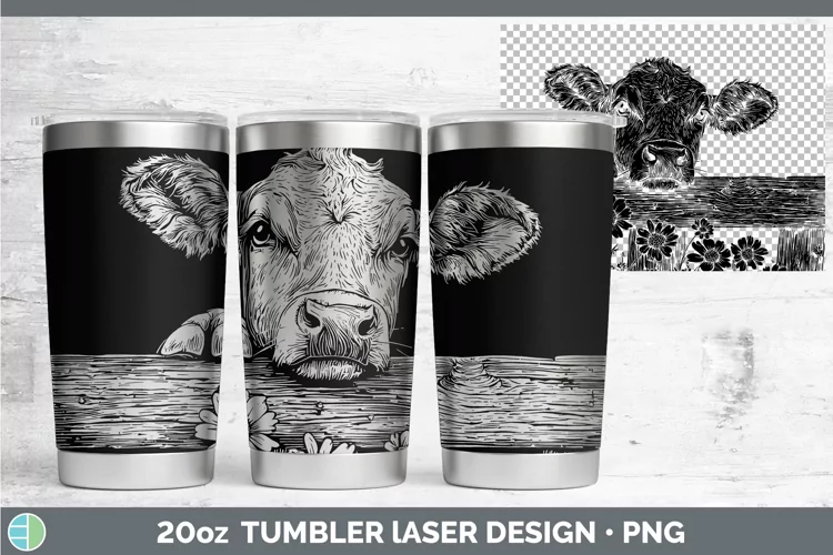 Cottage Cow Laser 20oz Tumbler Sublimation Tumbler Designs