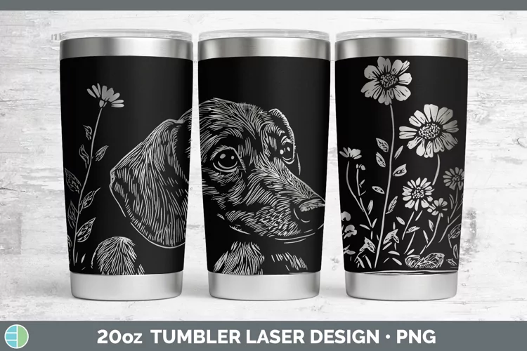 Cottage Dachshund Laser 20oz Tumbler Sublimation Tumbler Des