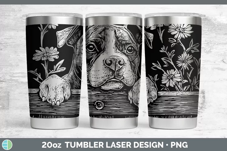 Cottage Dogs American Staffordshire Laser 20oz Tumbler Subli
