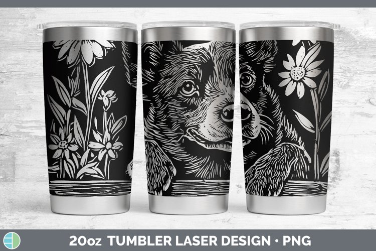 GorgeousCottage Dogs Laser 20oz Tumbler design.