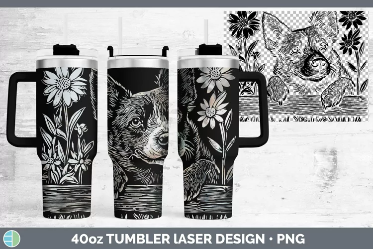 Cottage Dogs Australian Cattle Dog Laser 40oz Tumbler Sublim