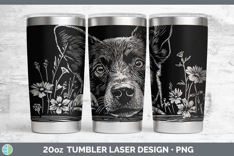 GorgeousCottage Dogs Laser 20oz Tumbler design.