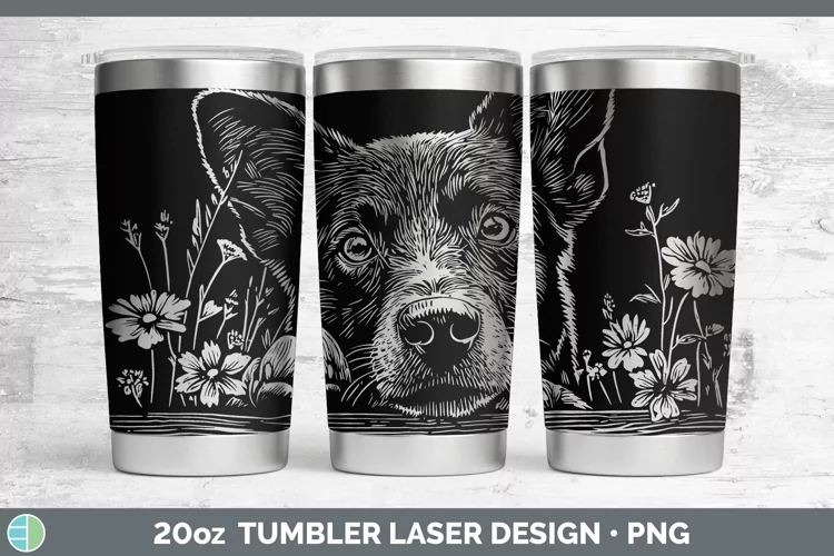 Cottage Dogs Australian Kelpie Laser 20oz Tumbler Sublimatio