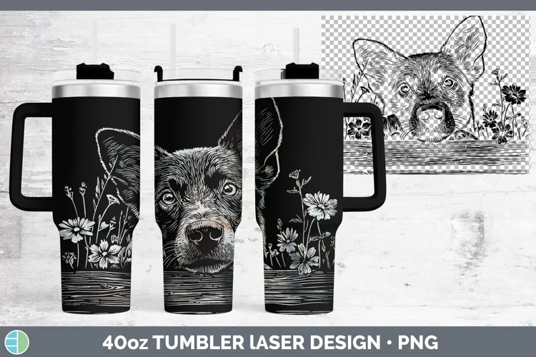 Cottage Dogs Australian Kelpie Laser 40oz Tumbler Sublimatio