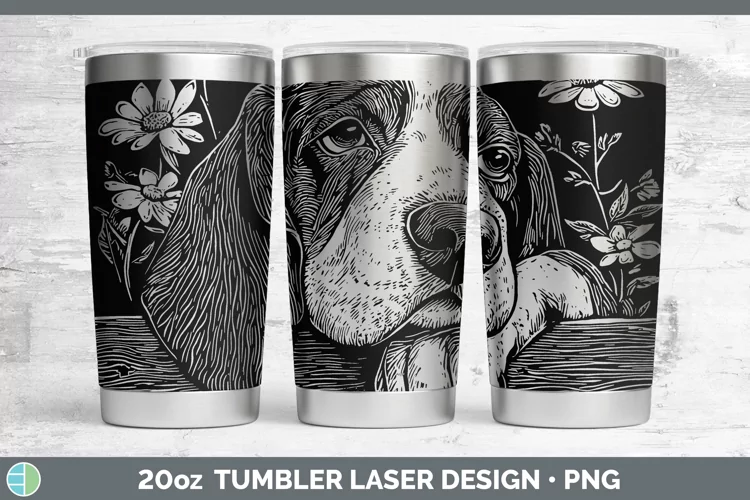 Cottage Dogs Basset Hound Laser 20oz Tumbler Sublimation Tum