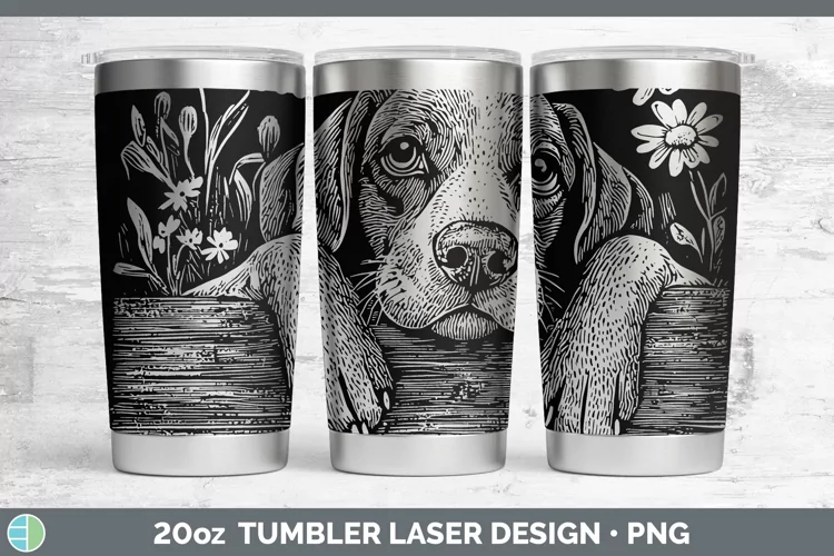Cottage Dogs Beagle Laser 20oz Tumbler Sublimation Tumbler D