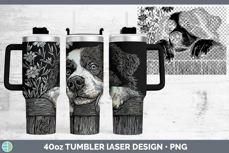 Cottage Dogs Bernese Mountain Dog Laser 40oz Tumbler Sublima