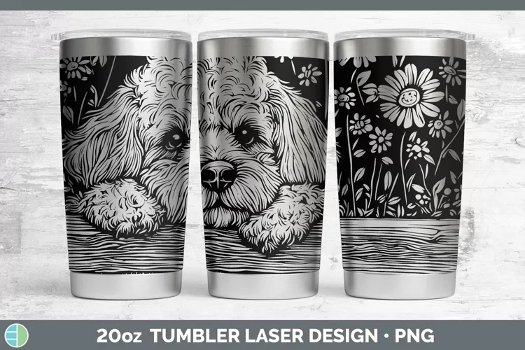 Cottage Dogs Bichon Frise Laser 20oz Tumbler Sublimation Tum