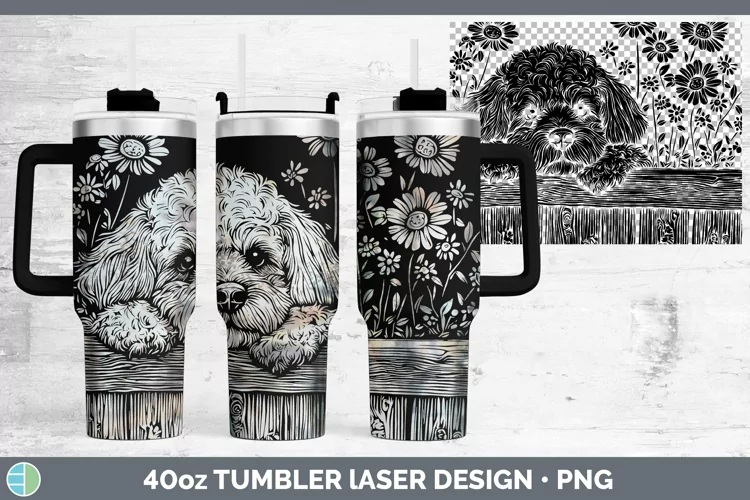 Cottage Dogs Bichon Frise Laser 40oz Tumbler Sublimation Tum