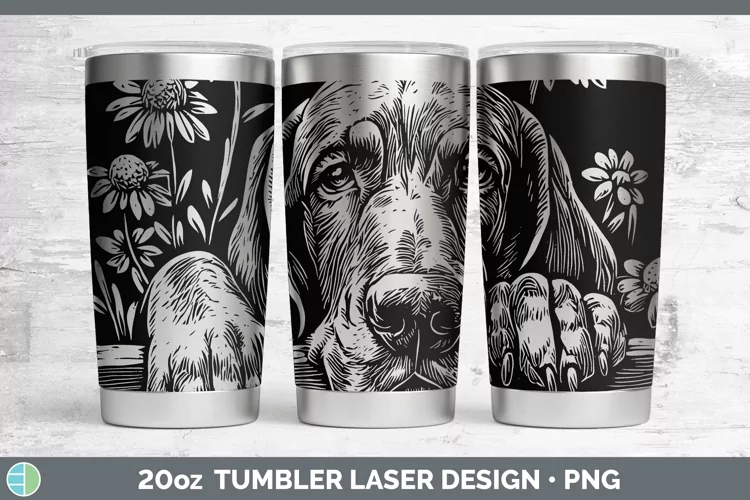 Cottage Dogs Bloodhound Laser 20oz Tumbler Sublimation Tumbl