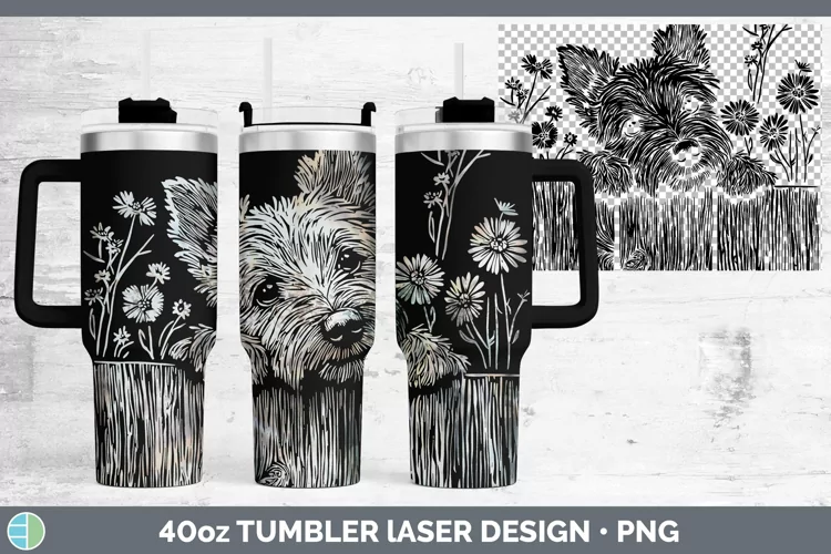 Cottage Dogs Cairn Terrier Laser 40oz Tumbler Sublimation Tu