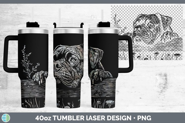 Cottage Dogs Cane Corso Laser 40oz Tumbler Sublimation Tumbl